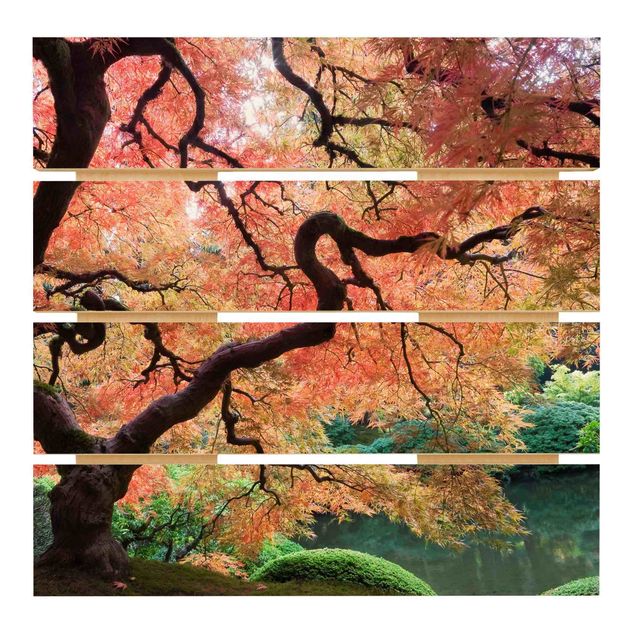 Prints på træ Japanese Garden