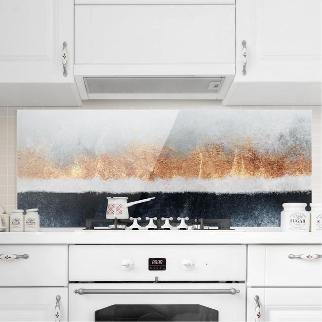 køkken dekorationer Golden Horizon Watercolor
