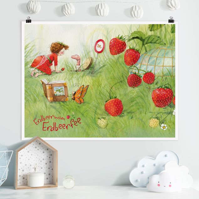 Børneværelse deco Little Strawberry Strawberry Fairy- With Worm Home