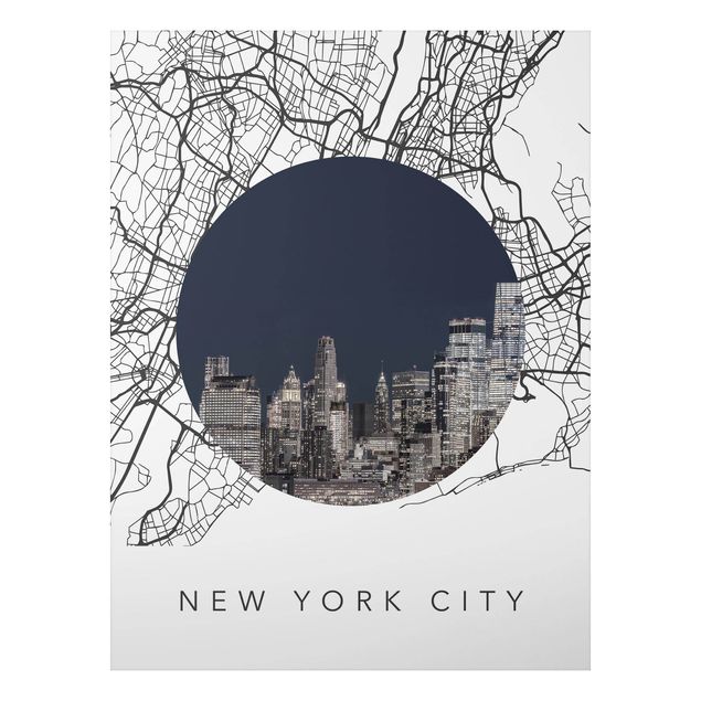 Billeder New York Map Collage New York City