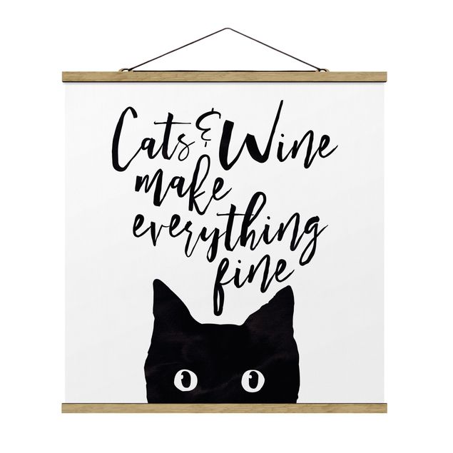 Billeder moderne Cats And Wine make Everything Fine