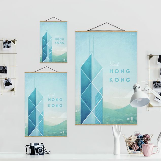Billeder blå Travel Poster - Hong Kong