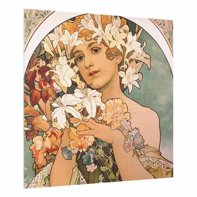 Kunst stilarter Alfons Mucha - Flower