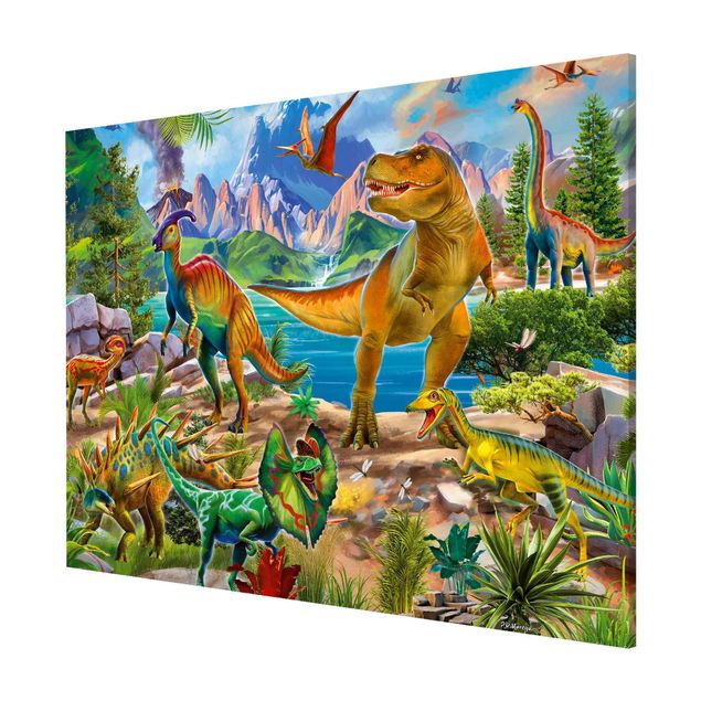Billeder moderne T-Rex And Parasaurolophus