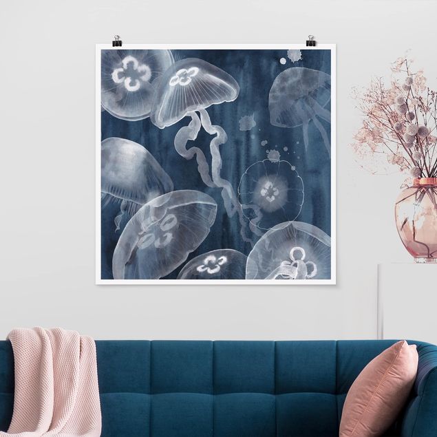 Plakater dyr Moon Jellyfish I