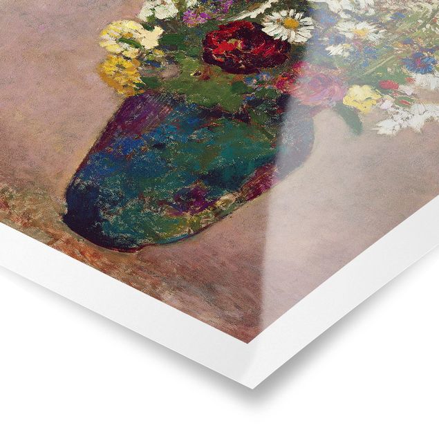 Plakater kunsttryk Odilon Redon - Flower Vase with Poppies