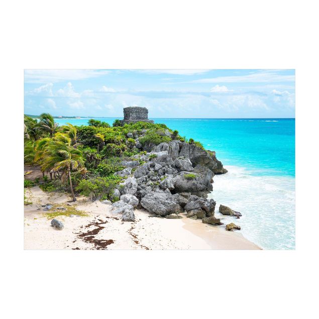 Grønt tæppe Caribbean Coast Tulum Ruins