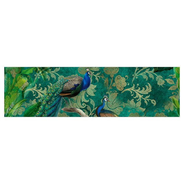 Stænkplader Shabby Chic Collage - Noble Peacock II
