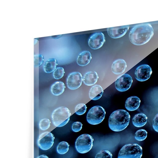 Glas Spritzschutz - Dark Bubbles - Quadrat - 1:1