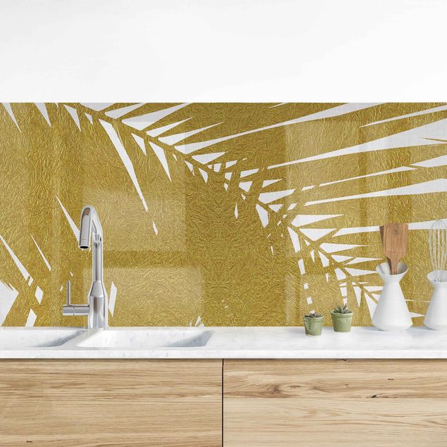 køkken dekorationer View Through Golden Palm Leaves