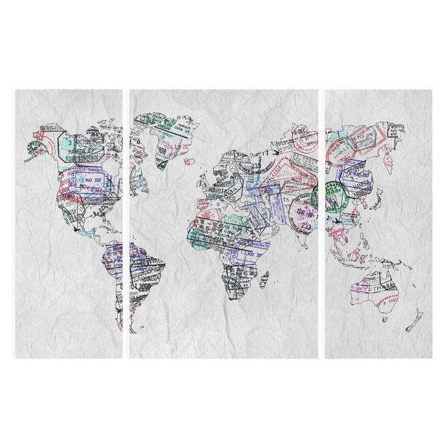 Billeder Passport Stamp World Map