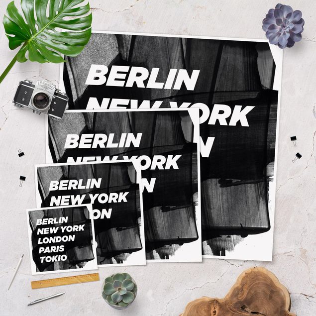 Billeder sort og hvid Berlin New York London