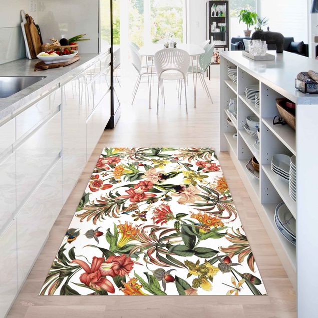 moderne gulvtæppe Tropical Flowers