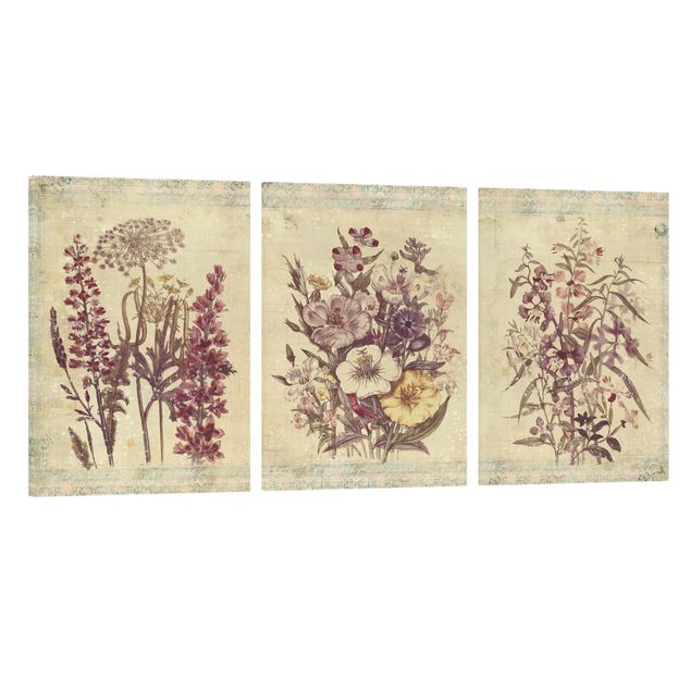 Billeder blomster Vintage Flower Trio