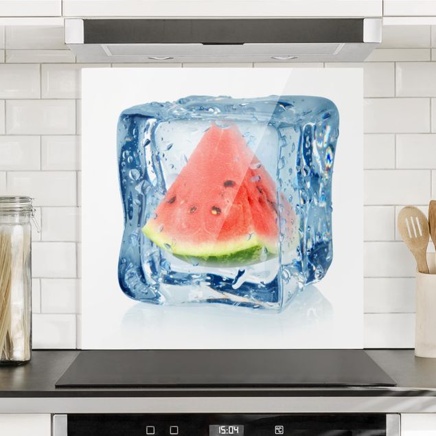 køkken dekorationer Melon in ice cube