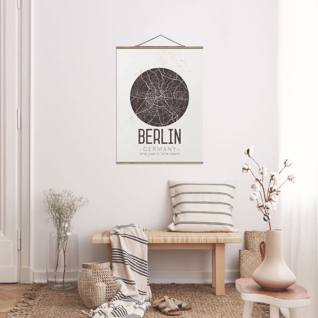 Billeder arkitektur og skyline City Map Berlin - Retro