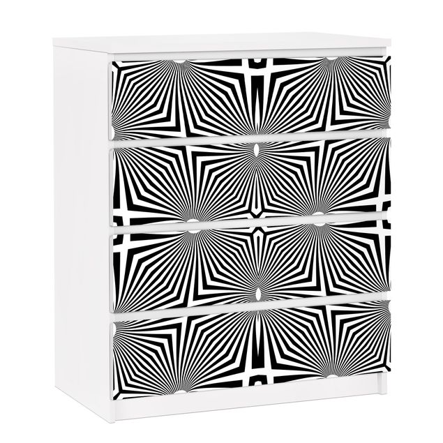 Selvklæbende folier mønstre Abstract Ornament Black And White