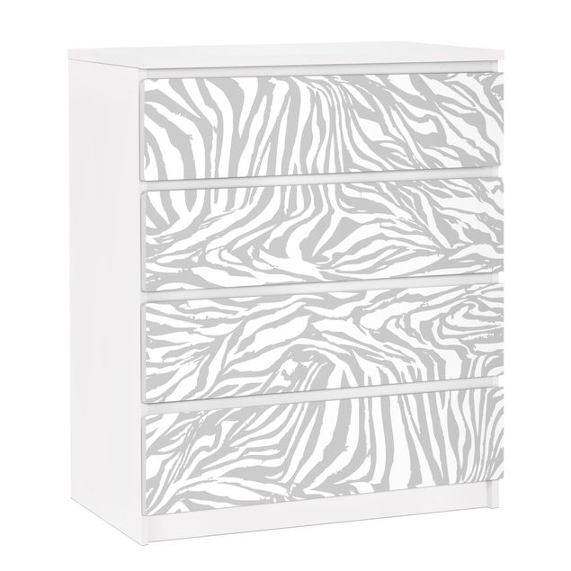 Selvklæbende folier mønstre Zebra Design Light Grey Stripe Pattern