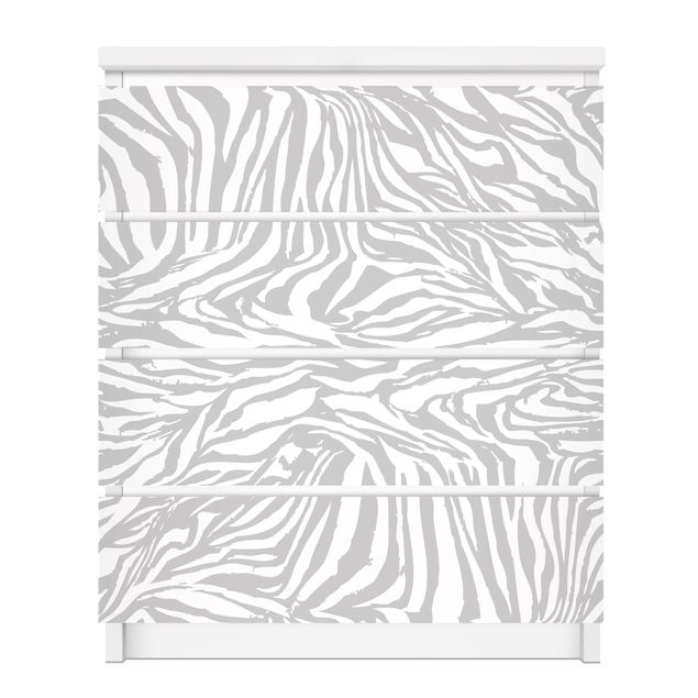 Selvklæbende folier grå Zebra Design Light Grey Stripe Pattern