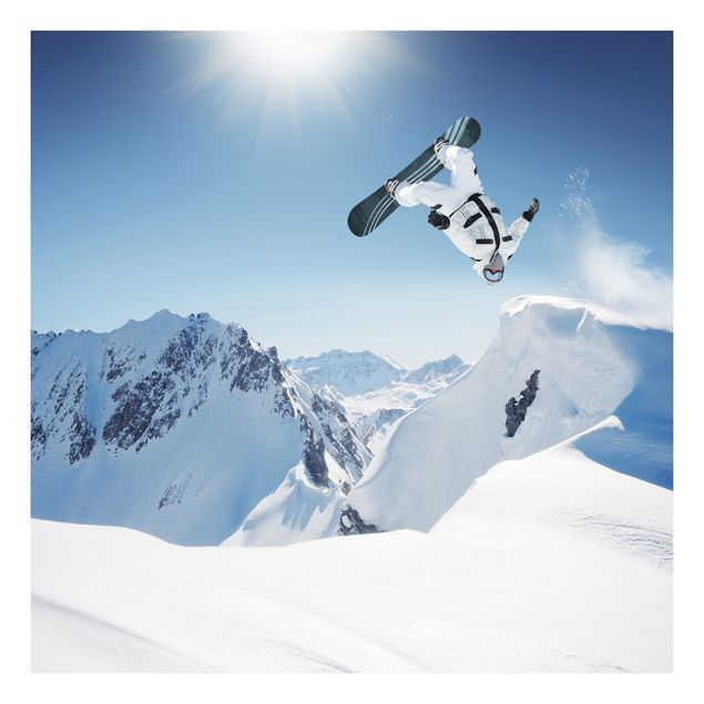 Möbelfolie für IKEA Lack - Klebefolie Fliegender Snowboarder