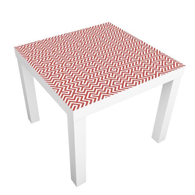 Selvklæbende folier mønstre Red Geometric Stripe Pattern