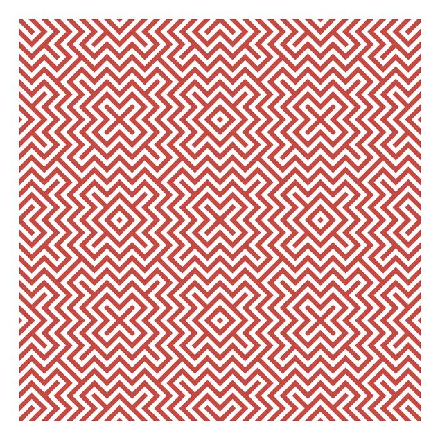 Møbelfolier Red Geometric Stripe Pattern