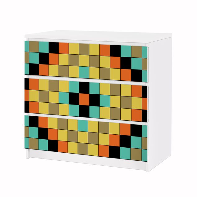 Selvklæbende folier farvet Colourful Mosaic