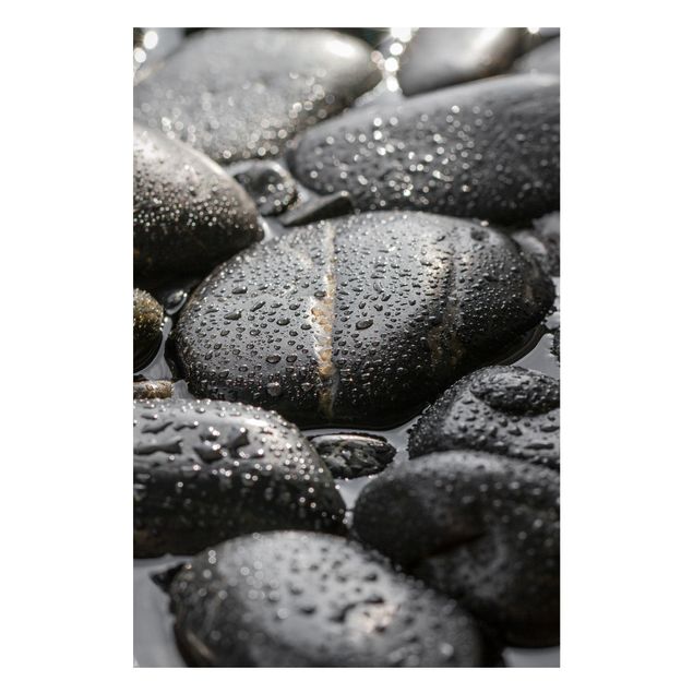 Magnettavler stenlook Black Stones In Water