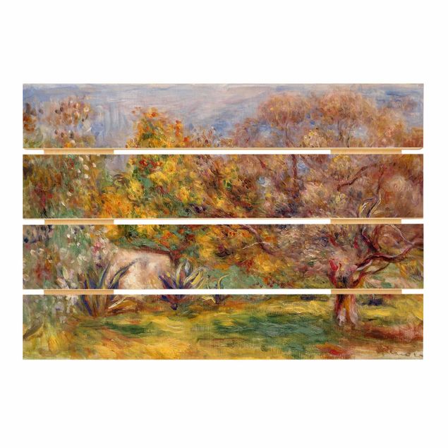 Prints på træ landskaber Auguste Renoir - Olive Garden