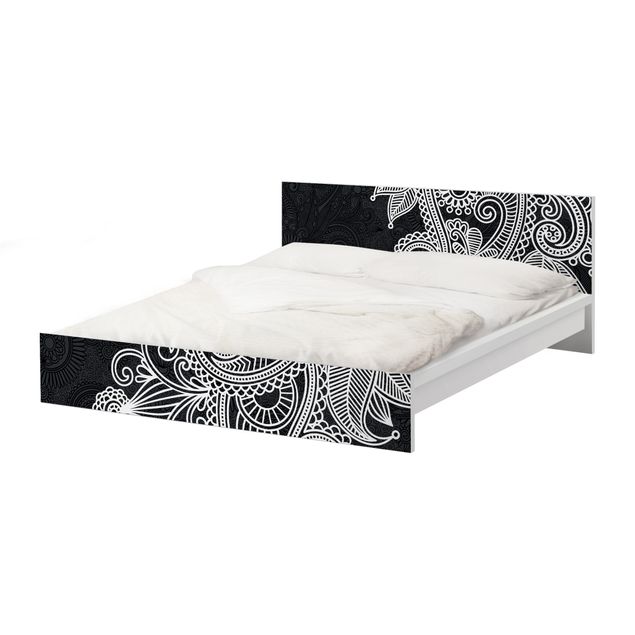Möbelfolie für IKEA Malm Bett niedrig 160x200cm - Klebefolie Gothic Ornament