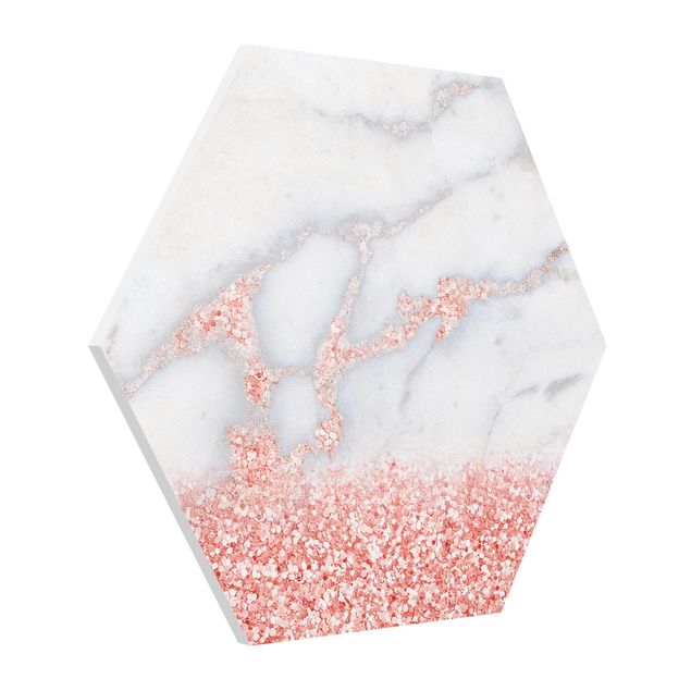 Billeder moderne Marble Optics With Pink Confetti