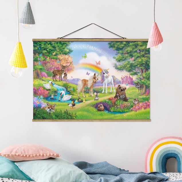 Børneværelse deco Enchanted Forest With Unicorn