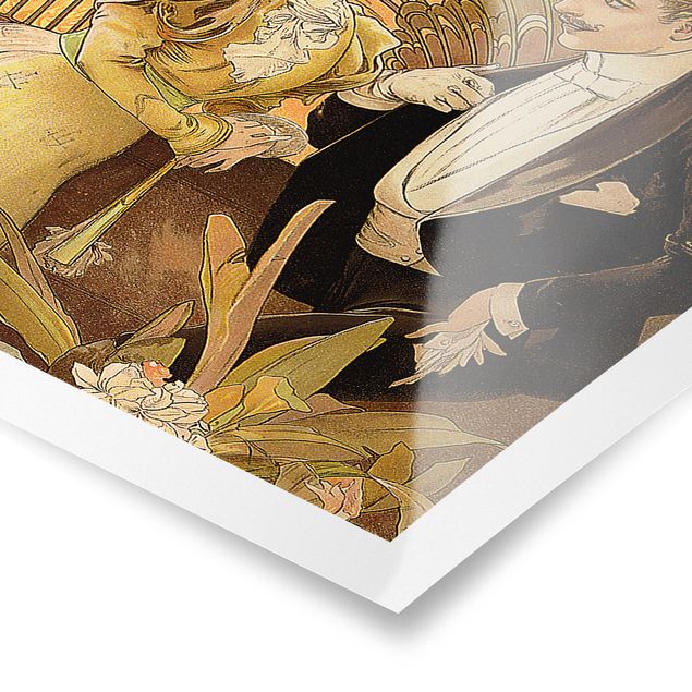 Plakater vintage Alfons Mucha - Advertising Poster For Flirt Biscuits