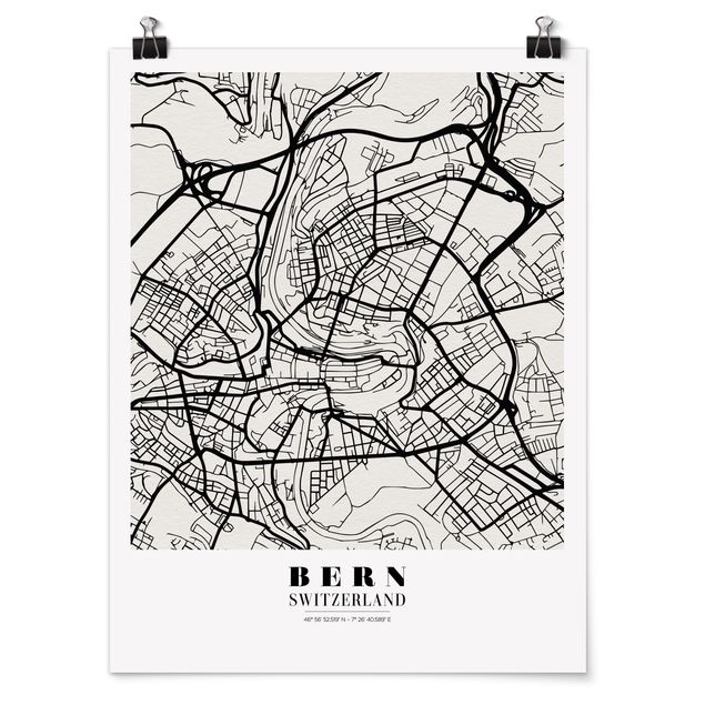 Plakater ordsprog Bern City Map - Classical