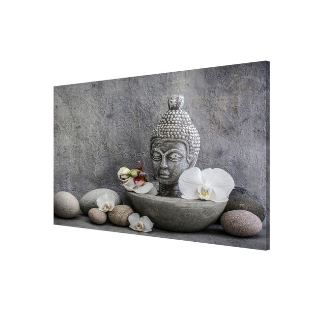 Billeder kunsttryk Zen Buddha, Orchid And Stone