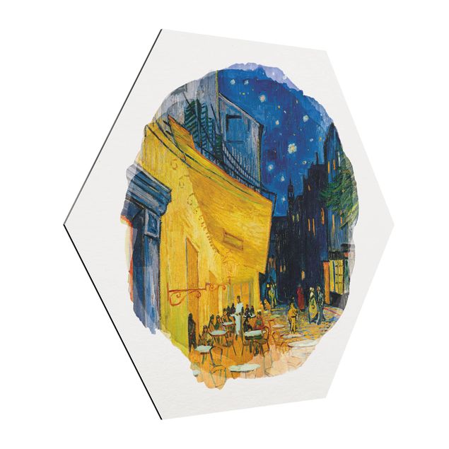 Kunst stilarter post impressionisme WaterColours - Vincent Van Gogh - Cafe Terrace In Arles