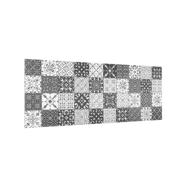 Stænkplader glas Tile Pattern Mix Gray White