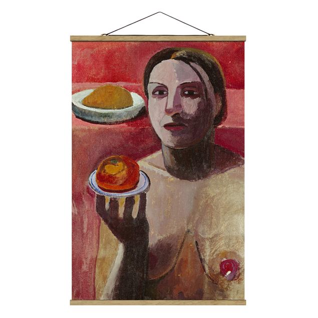 Billeder kunsttryk Paula Modersohn-Becker - Semi-nude Italian Woman with Plate