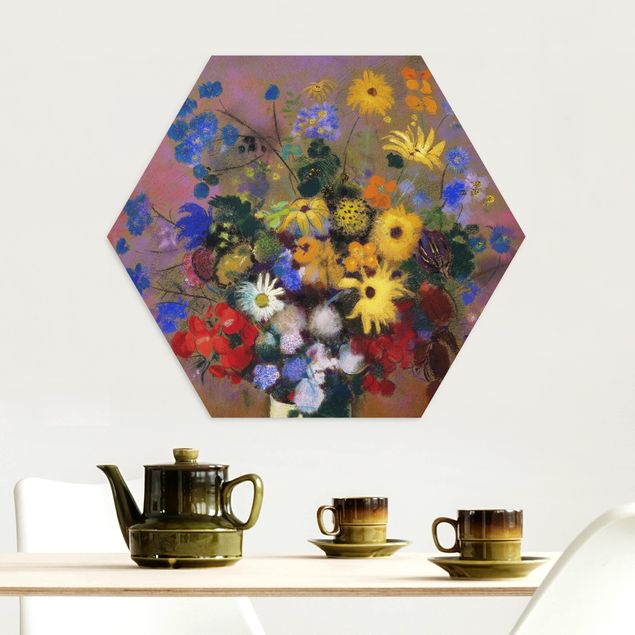 Kunst stilarter Odilon Redon - White Vase with Flowers