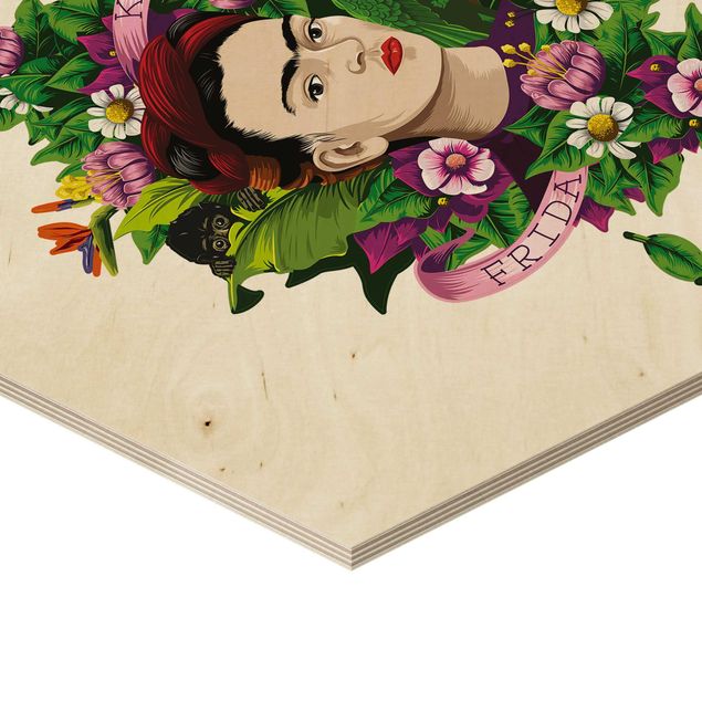 Kunsttryk Frida Kahlo - Frida, Monkey And Parrot