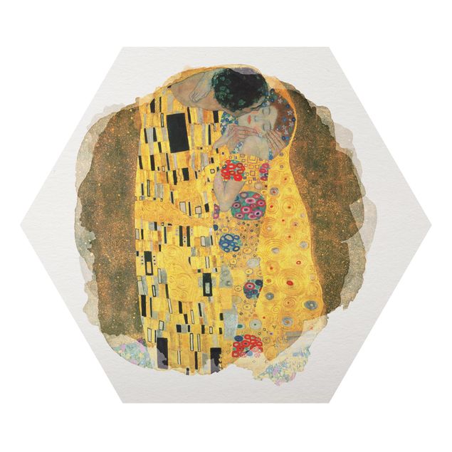 Billeder portræt WaterColours - Gustav Klimt - The Kiss