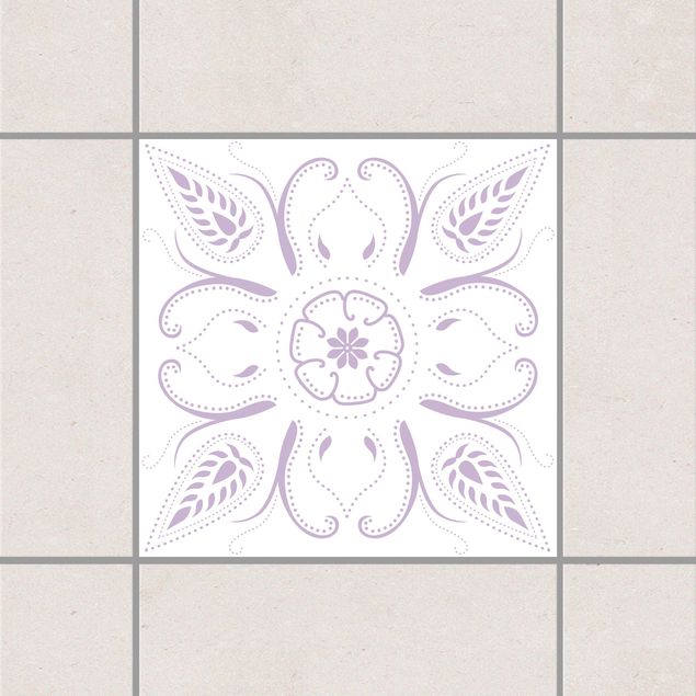 Flise klistermærker mønstre Bandana White Lavender
