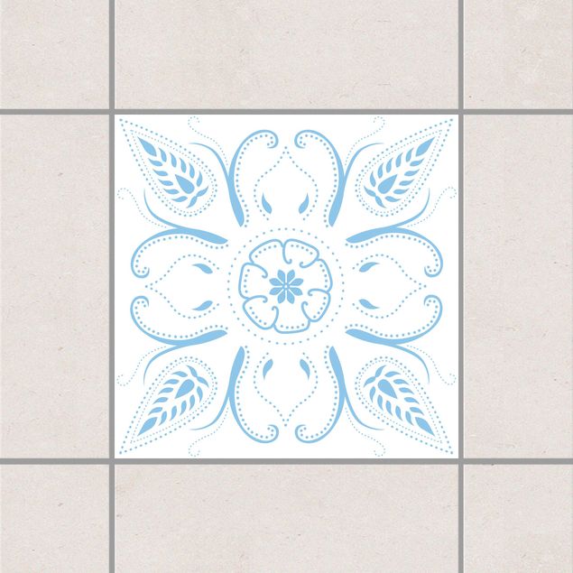 Flise klistermærker mønstre Bandana White Light Blue