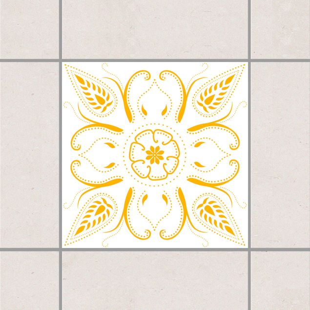 Flise klistermærker mønstre Bandana White Melon Yellow