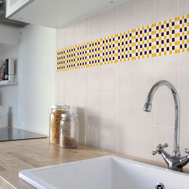 Flise klistermærker mosaik Mosaic Tiles Aubergine Melon Yellow