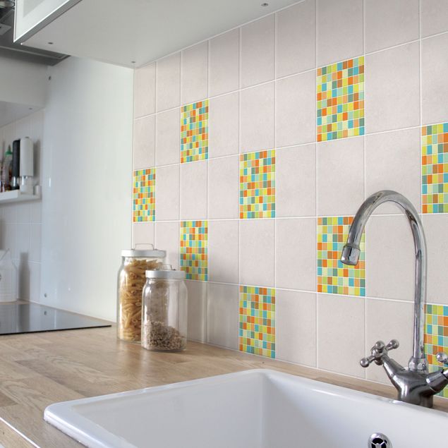 Flise klistermærker mønstre Mosaic Tiles Summer Set