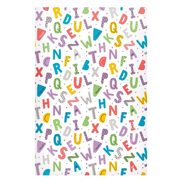 Billeder breve Alphabet With Hearts And Dots In Colourful