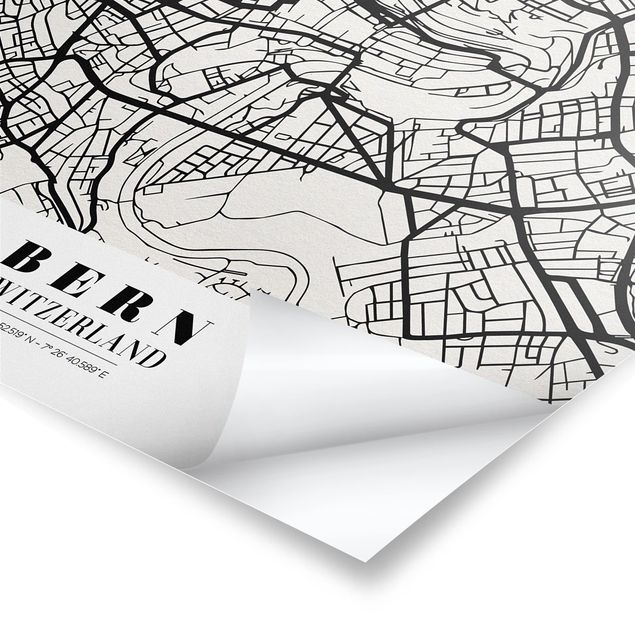Plakater Bern City Map - Classical