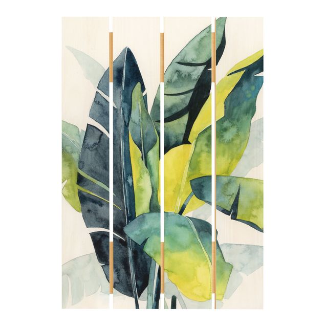 Prints på træ Tropical Foliage - Banana