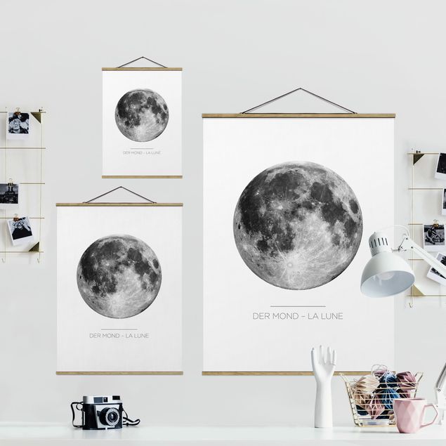 Stofbilleder The Moon - La Lune